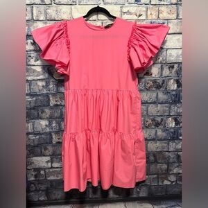 Chepe Ansaldo Made In Italy Cotton Pink Bright Dress Size Small
